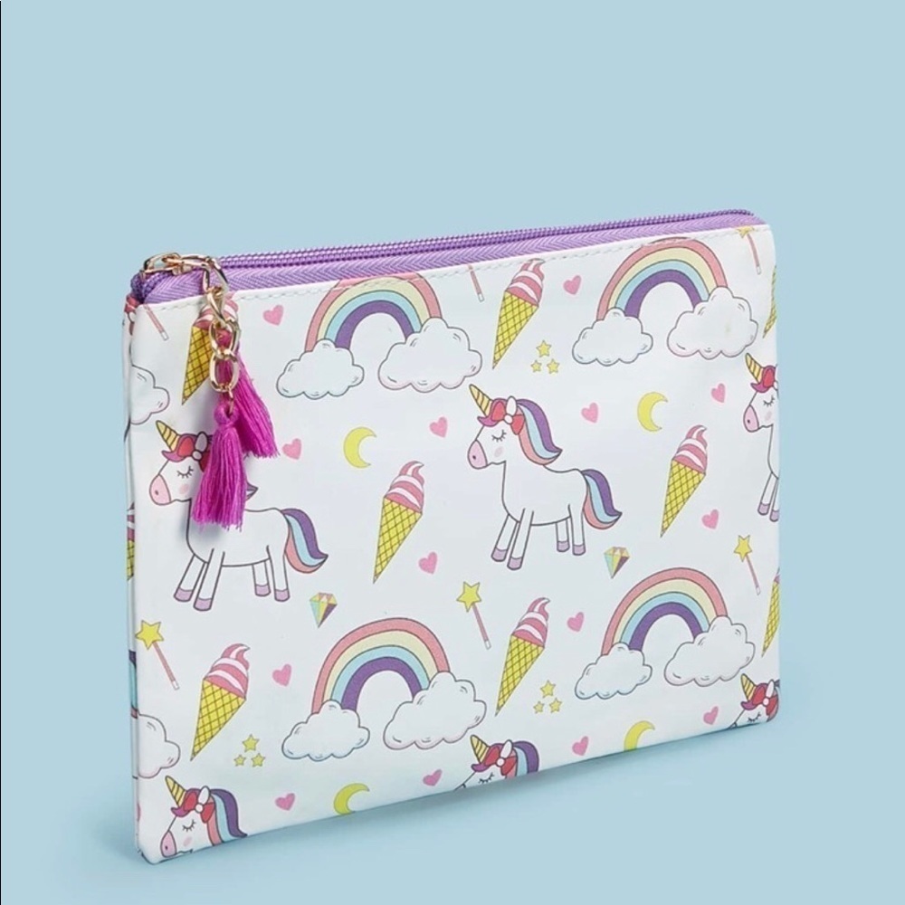Unicorn print pouch